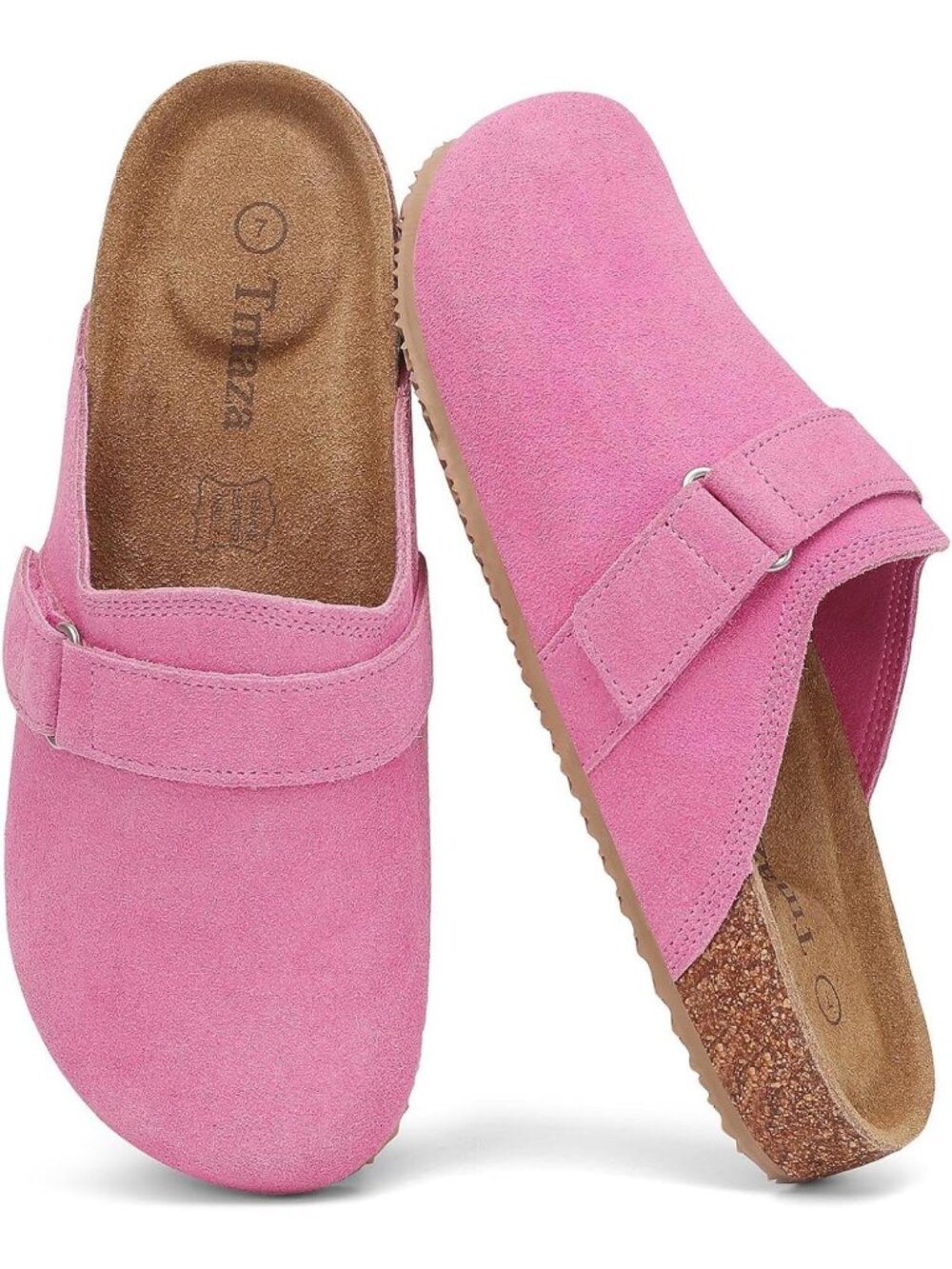 Stylish 100% Genuine Suede Clogs for Women - Comfortable, Trendy Footwear
